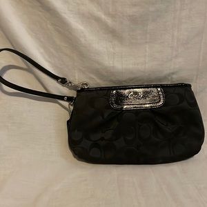 Black coach wristlet